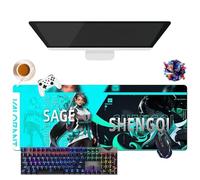 Alfombrilla de ratón Game Valorant Jett Omen Phoenix Viper | Alfombrilla de ratón Gamer XL | Uso Oficina, Estudio y Hogar | Base Antideslizante + Superficie Suave (8, 31,5" × 11,8" × 0,12")