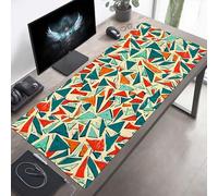 Alfombrilla de Ratón Gaming, Alfombrilla de Ratón Fina y Suave para Juegos 120 x 60cm, Impermeable Base Antideslizante, Mejora la precisión y la Velocidad, Regalos para Hombres LíNea Azul PjY3634 2-T