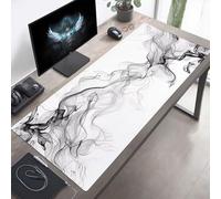 Alfombrilla de Ratón Gaming, Alfombrilla de Ratón Fina y Suave para Juegos 120 x 60cm, Impermeable Base Antideslizante, Mejora la precisión y la Velocidad para Hombres LíNea Blanco PjY3877 K-O