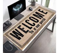 Alfombrilla de Ratón Gaming, Alfombrilla de Ratón Fina y Suave para Juegos 120 x 60cm, Impermeable Base Antideslizante, Mejora la precisión y la Velocidad, Regalos para Hombres Carta Negro PjY7674 0-N