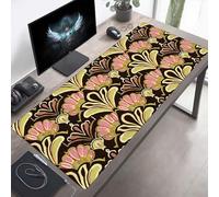 Alfombrilla de Ratón Gaming, Alfombrilla de Ratón Fina y Suave para Juegos 160 x 80cm, Impermeable Base Antideslizante, Mejora la precisión y la Velocidad, Regalos para Hombres Flores Rosa PjY6949 D-H