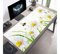 Alfombrilla de Ratón Gaming, Alfombrilla de Ratón Fina y Suave para Juegos 1600x800x3mm, Impermeable Base Antideslizante, Mejora la precisión y la Velocidad para Hombres Abeja Blanco PjY5303 D-U
