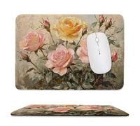 Alfombrilla de Ratón Gaming, Alfombrilla de Ratón Fina y Suave para Juegos 36 x 30 cm, Impermeable y Base Antideslizante, Mejora la precisión y la Velocidad, Accesorios Escritorio - Rosas h-566