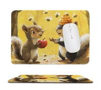 Alfombrilla de Ratón Gaming, Alfombrilla de Ratón Fina y Suave para Juegos 36 x 30 cm, Impermeable y Base Antideslizante, Mejora la precisión y la Velocidad - Ardilla de dibujos animados h-447