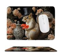 Alfombrilla de Ratón Gaming, Alfombrilla de Ratón Fina y Suave para Juegos 42 x 35 cm, Impermeable y Base Antideslizante, Mejora la precisión y la Velocidad, Accesorios Escritorio - Koi ardilla h-798