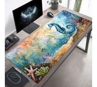 Alfombrilla de Ratón Gaming, Alfombrilla de Ratón Fina y Suave para Juegos 600x300x3mm, Impermeable Base Antideslizante, Mejora la precisión y la Velocidad, Regalos para Hombres Haima Azul PjY527 D-H