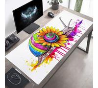 Alfombrilla de Ratón Gaming, Alfombrilla de Ratón Fina y Suave para Juegos 600x300x3mm, Impermeable Base Antideslizante, Mejora la precisión y la Velocidad para Hombres Caracoles Rosa PjY4587 D-H