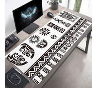 Alfombrilla de Ratón Gaming, Alfombrilla de Ratón Fina y Suave para Juegos 600x300x3mm, Impermeable Base Antideslizante, Mejora la precisión y la Velocidad para Hombres SíMbolo Negro PjY3456 V-R