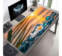 Alfombrilla de Ratón Gaming, Alfombrilla de Ratón Fina y Suave para Juegos 70 x 30cm, Impermeable Base Antideslizante, Mejora la precisión y la Velocidad para Hombres Atardecer Azul PjY255 D-U