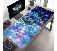 Alfombrilla de Ratón Gaming, Alfombrilla de Ratón Fina y Suave para Juegos 80 x 30cm, Impermeable Base Antideslizante, Mejora la precisión y la Velocidad para Hombres Vida Marina Azul PjY2135 D-H