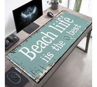 Alfombrilla de Ratón Gaming, Alfombrilla de Ratón Fina y Suave para Juegos 800x300x3mm, Impermeable Base Antideslizante, Mejora la precisión y la Velocidad para Hombres Carta Azul Y Blanco PjY9195 T-N