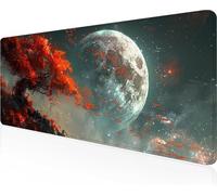 Alfombrilla de Ratón Gaming áRbol, Alfombrilla Ratón XXL 160 x 80 cm, Grande Rojo Mouse Pad con Bordes Cosidos, Impermeable Base de Antideslizante Caucho Tapete Rato para Oficina, Regalo PjY6340 T-2