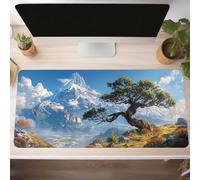 Alfombrilla de Ratón Gaming Azul, Alfombrilla Ratón XXL 100 x 40cm, Grande Paisaje Mouse Pad con Bordes Cosidos, Impermeable Base de Antideslizante Caucho Tapete Rato para Oficina, Regalo PjY4804 H-P