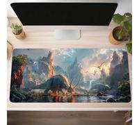 Alfombrilla de Ratón Gaming Azul, Alfombrilla Ratón XXL 100 x 40cm, Grande Paisaje Mouse Pad con Bordes Cosidos, Impermeable Base de Antideslizante Caucho Tapete Rato para Oficina, Regalo PjY6178 U-G