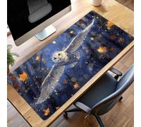 Alfombrilla de Ratón Gaming Azul, Alfombrilla Ratón XXL 100 x 40cm PáJaro Mouse Pad con Bordes Cosidos, Impermeable Base de Antideslizante Caucho Tapete Rato para Oficina, Regalo PjY2138 K-I