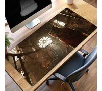 Alfombrilla de Ratón Gaming BúHo, Alfombrilla Ratón XXL 80 x 30cm Amarillo Mouse Pad con Bordes Cosidos, Impermeable Base de Antideslizante Caucho Tapete Rato para Oficina, Regalo PjY1468 3-H