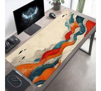 Alfombrilla de Ratón Gaming Cielo, Alfombrilla Ratón XXL 800x400x3mm, Grande Rojo Mouse Pad con Bordes Cosidos, Impermeable Base de Antideslizante Caucho Tapete Rato para Oficina, Regalo PjY14244 M-7