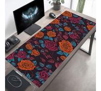 Alfombrilla de Ratón Gaming Flor, Alfombrilla Ratón XXL 1600x800x3mm, Grande Amarillo Mouse Pad con Bordes Cosidos, Impermeable Base de Antideslizante Caucho Tapete Rato para Oficina PjY13370 B-4