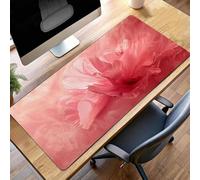 Alfombrilla de Ratón Gaming Flor, Alfombrilla Ratón XXL 800x400x3mm Rosa Mouse Pad con Bordes Cosidos, Impermeable Base de Antideslizante Caucho Tapete Rato para Oficina, Regalo PjY5398 F-R