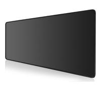 Alfombrilla de ratón gaming grande, material micro-tejido y goma premium, bordes cosidos, base antideslizante, tapete de teclado negro, ideal para gaming y oficina, para PC, laptop, , hogar