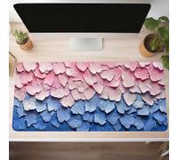 Alfombrilla de Ratón Gaming Hojas, Alfombrilla Ratón XXL 80 x 30cm, Grande Rosa Mouse Pad con Bordes Cosidos, Impermeable Base de Antideslizante Caucho Tapete Rato para Oficina, Regalo PjY11992 Z-U