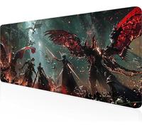 Alfombrilla de Ratón Gaming Hombre, Alfombrilla Ratón XXL 100 x 40 cm, Grande Negro Mouse Pad con Bordes Cosidos, Impermeable Base de Antideslizante Caucho Tapete Rato para Oficina, Regalo PjY256 4-9