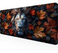 Alfombrilla de Ratón Gaming LeóN, Alfombrilla Ratón XXL 1600x800x3mm, Grande Negro Mouse Pad con Bordes Cosidos, Impermeable Base de Antideslizante Caucho Tapete Rato para Oficina, Regalo PjY930 A-E