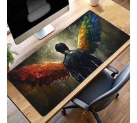 Alfombrilla de Ratón Gaming MontañA, Alfombrilla Ratón XXL 80 x 40cm Rojo Mouse Pad con Bordes Cosidos, Impermeable Base de Antideslizante Caucho Tapete Rato para Oficina, Regalo PjY7670 X-6