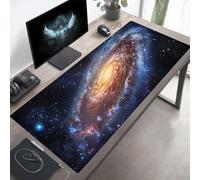 Alfombrilla de Ratón Gaming Negro, Alfombrilla Ratón XXL 1200x600x3mm, Grande Universo Mouse Pad con Bordes Cosidos, Impermeable Base de Antideslizante Caucho Tapete Rato para Oficina PjY3848 N-A