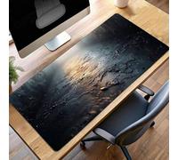 Alfombrilla de Ratón Gaming Negro, Alfombrilla Ratón XXL 1400x600x3mm MelancolíA Mouse Pad con Bordes Cosidos, Impermeable Base de Antideslizante Caucho Tapete Rato para Oficina, Regalo PjY9988 4-D