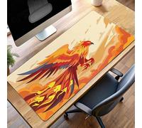 Alfombrilla de Ratón Gaming PáJaro, Alfombrilla Ratón XXL 100 x 50cm Amarillo Mouse Pad con Bordes Cosidos, Impermeable Base de Antideslizante Caucho Tapete Rato para Oficina, Regalo PjY1916 S-A