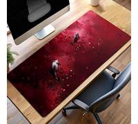 Alfombrilla de Ratón Gaming Planeta, Alfombrilla Ratón XXL 100 x 40cm Amarillo Mouse Pad con Bordes Cosidos, Impermeable Base de Antideslizante Caucho Tapete Rato para Oficina, Regalo PjY7834 4-Q