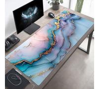 Alfombrilla de Ratón Gaming Textura, Alfombrilla Ratón XXL 1200x600x3mm, Grande Azul Mouse Pad con Bordes Cosidos, Impermeable Base de Antideslizante Caucho Tapete Rato para Oficina PjY8788 F-R