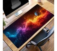 Alfombrilla de Ratón Gaming Universo, Alfombrilla Ratón XXL 70 x 30cm Amarillo Mouse Pad con Bordes Cosidos, Impermeable Base de Antideslizante Caucho Tapete Rato para Oficina, Regalo PjY12658 5-B