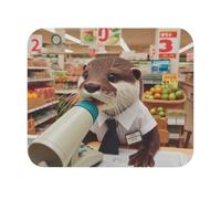 Alfombrilla De Ratón Gerente De Supermercado De Animales Alfombrilla Raton Lavable Moderno Antideslizante Mouse Pad, para Portátil, Hogar, Ordenador, 25x30cm