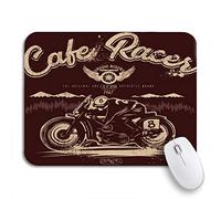 Alfombrilla De Ratón Gráficos De Biker Cafe para The Cool Guys Motorbike Alfombrilla para Computadora Cómoda Mouse Pad Pequeña, para Ordenador, Hogar, 25 x 30cm