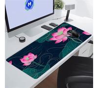 Alfombrilla de Ratón Grande 600x300x2 mm Alfombrillas Ratón XXL Alfombrilla Escritorio Antideslizante Mejora la Precisión y la Velocidad Mouse Pad Gaming para PC Oficina (Flor Loto Púrpura)