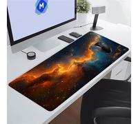 Alfombrilla de Ratón Grande 600x300x2mm Alfombrillas Ratón XXL Alfombrilla Escritorio Antideslizante Mejora Precisión y Velocidad Mouse Pad Gaming para PC Oficina (Cielo Estrellado Azul Amarillo)