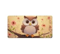 Alfombrilla de ratón grande con diseño de búho para laptop, diseño personalizado, base de goma antideslizante, impermeable, accesorios de escritorio