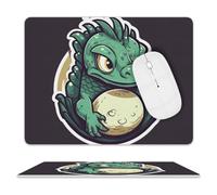 Alfombrilla de ratón grande con diseño de huevo de dragón verde para laptop, bonita alfombrilla de mouse para juegos con base de goma antideslizante, diseño personalizado, alfombrilla impermeable para