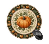 Alfombrilla de ratón grande de calabaza redonda para computadora, impermeable, con base de goma antideslizante, alfombrilla de mouse para laptop y oficina, 20 cm