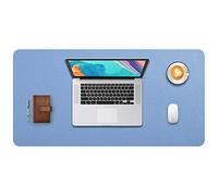 Alfombrilla de Ratón Grande, Mousepad XL, DOBAOJIA Vade Escritorio, Tapete de Escritura, Estera Oficina, Almohadilla Escritorio, Cuero PU Impermeable + Gamuza Antideslizante (80 x 40cm Azul Acero)
