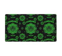 Alfombrilla de ratón grande para juegos, alfombrilla de ratón grande y extendida para teclado de computadora, compatible con Green Weedleaf Leaf Art, base de goma antideslizante para el trabajo, la of