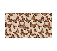 Alfombrilla de ratón grande para juegos compatible con mariposas monarca naranjas, base de goma antideslizante para portátil, ordenador, escritorio, juegos y oficina, 40,6 x 75,4 cm