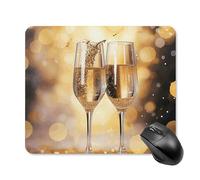 Alfombrilla de ratón grande para juegos con dos copas de champán, alfombrilla de ratón grande para escritorio, bonita alfombrilla de mouse para computadora, alfombrilla de mouse de viaje, alfombrilla