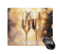 Alfombrilla de ratón grande para juegos con dos copas de champán, alfombrilla de ratón grande para escritorio, bonita alfombrilla de mouse para computadora, alfombrilla de mouse de viaje, alfombrilla