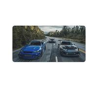 Alfombrilla de ratón grande para juegos de coche japonés JDM Car R34 Cool Sports Car Art Desk Mat Long Big Mouse Pad Extended Keyboard Computer Pad Office Desk Organizers and Accessories 30 x 60 cm