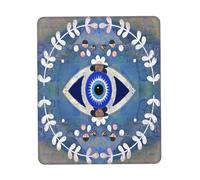 Alfombrilla De Ratón, Griego Mati Mataki Mal Ojo Turco Tapete De Juego Bordes Cosidos Alfombrilla Ratón Ergonómico Mouse Mat para Jugadore Pc 25X30Cm