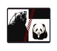 Alfombrilla de ratón Grizzly Bear Panda Oficina final Rectángulo antideslizante Alfombrilla de ratón de goma Alfombrilla de ráton Cool Gaming para laptops Monitores de computadora Tablets Teclados