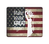 Alfombrilla De Raton Hacer Que Israel Vuelva A Ser Grande Alfombrillas Cuadradada Impermeable Mouse Pad con Base De Goma Alfombrillas para Home Office Oficina Computadora L
